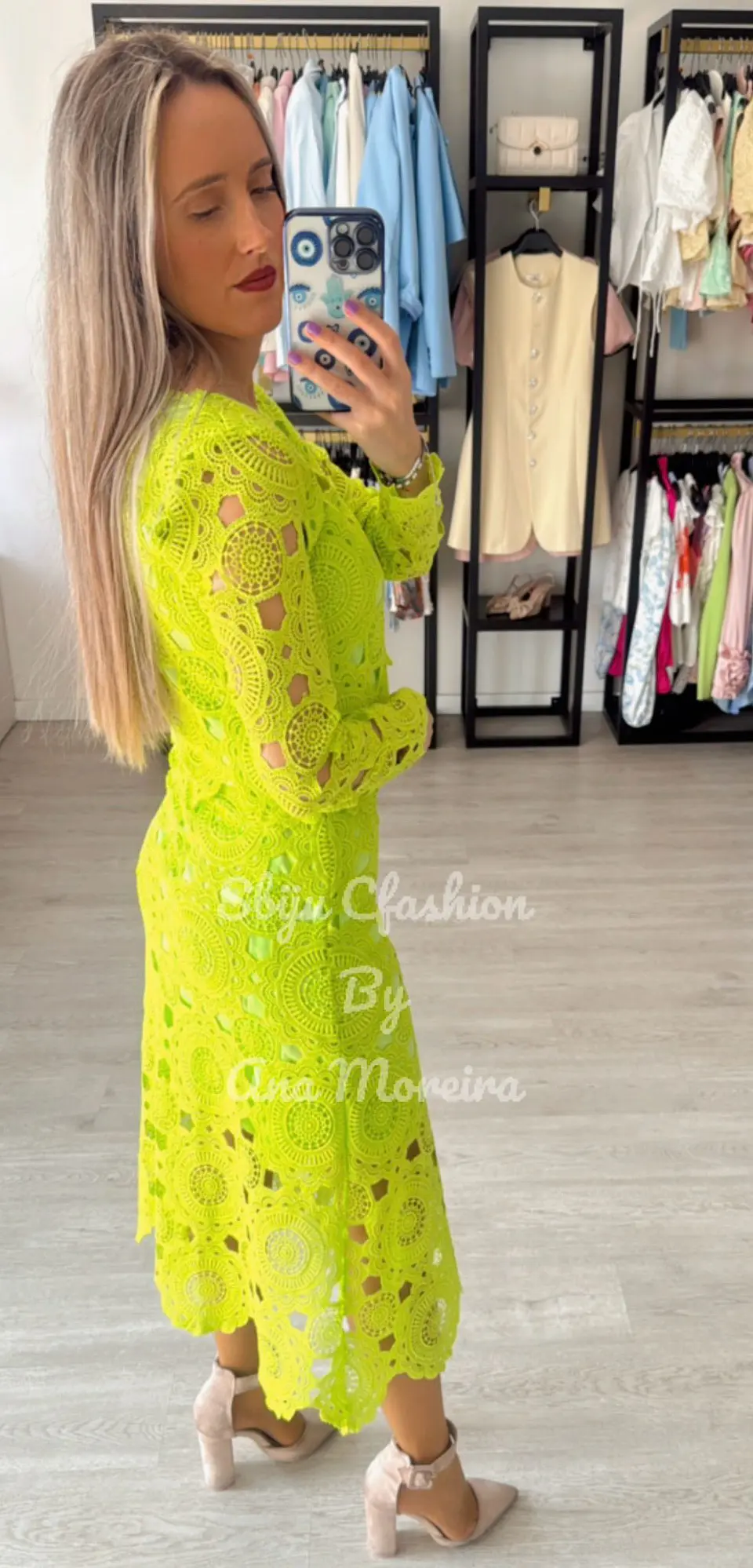 Conjunto de saia e blusa em renda 12