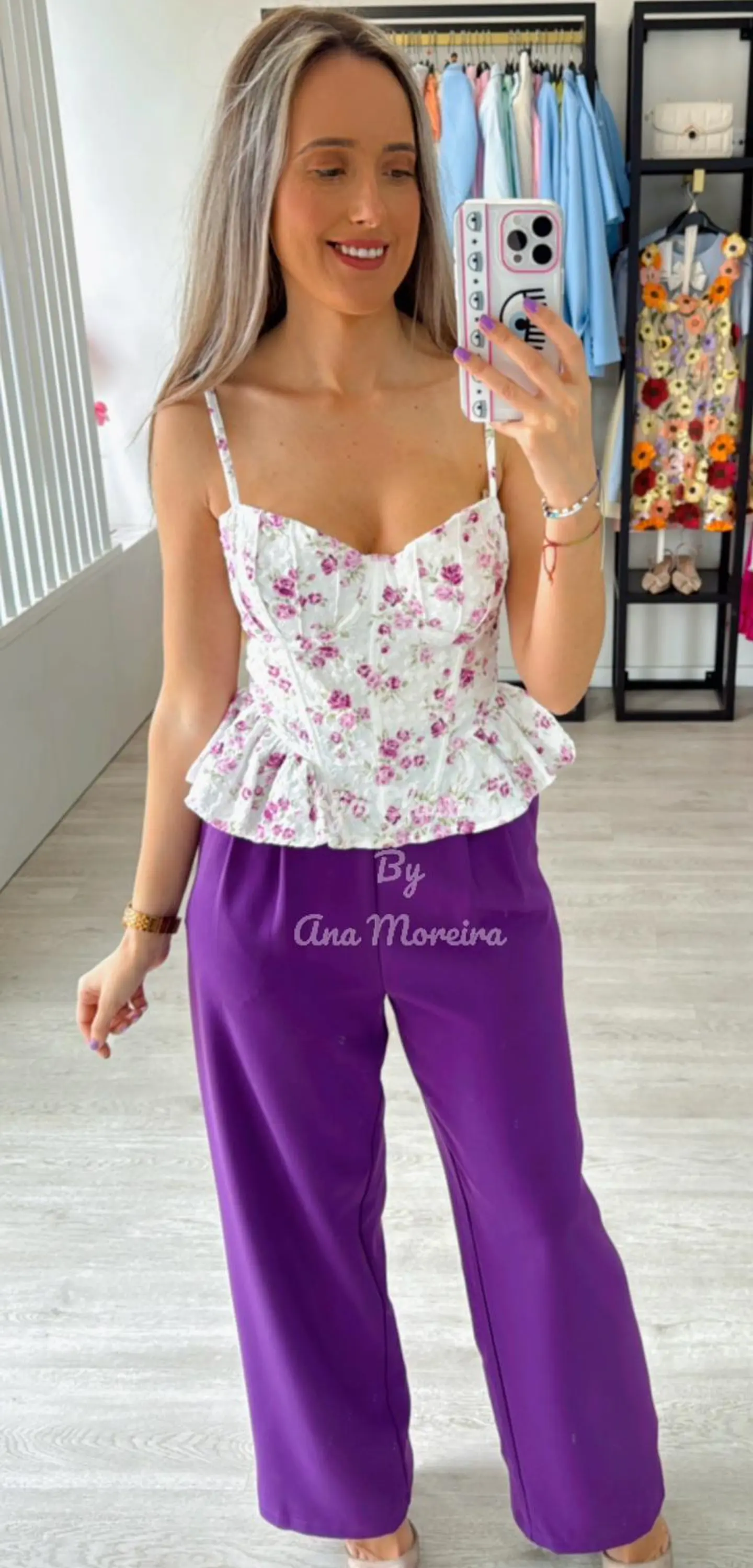 Top de Alça Estampado Cruzado nas Costas 6