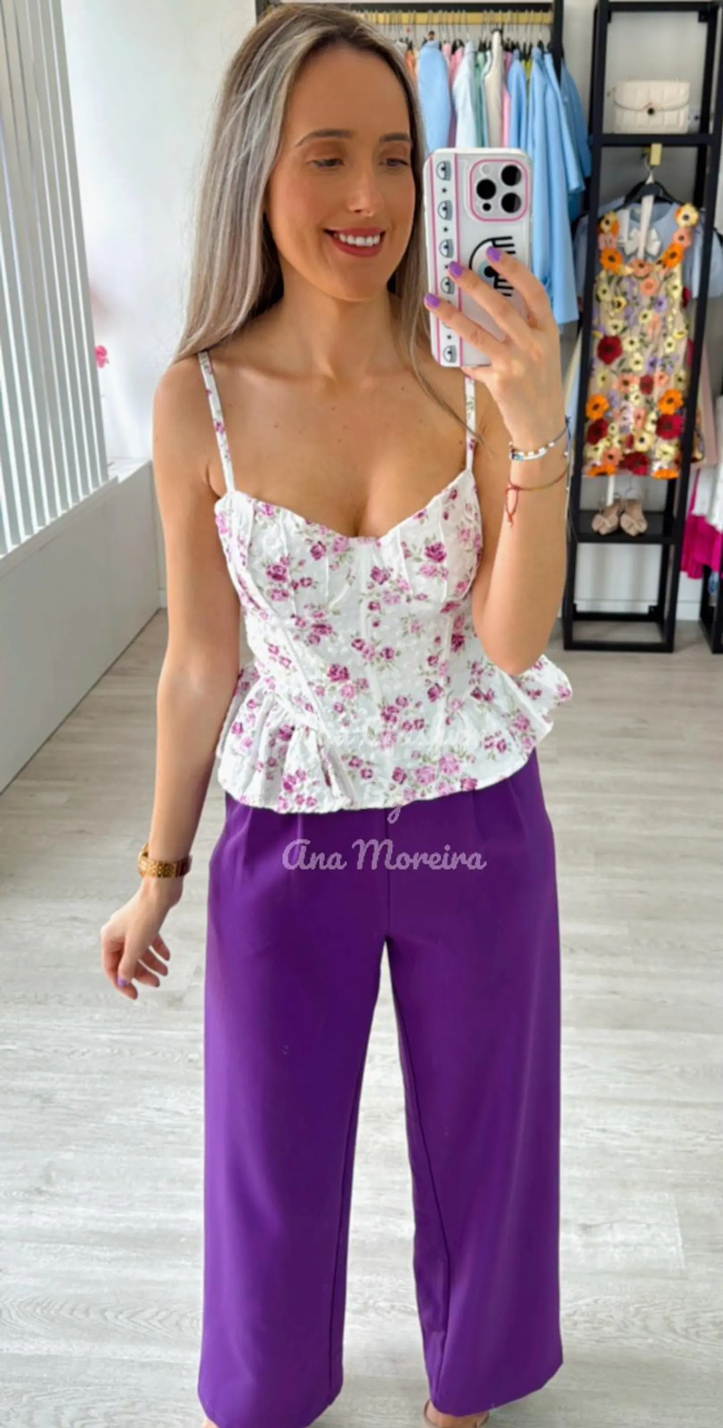 Top de Alça Estampado Cruzado nas Costas 9