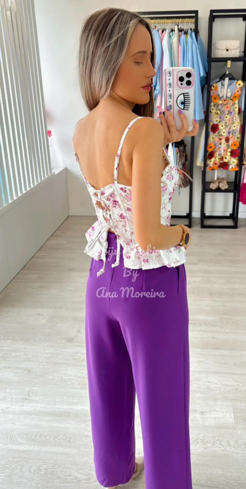 Top de Alça Estampado Cruzado nas Costas 7