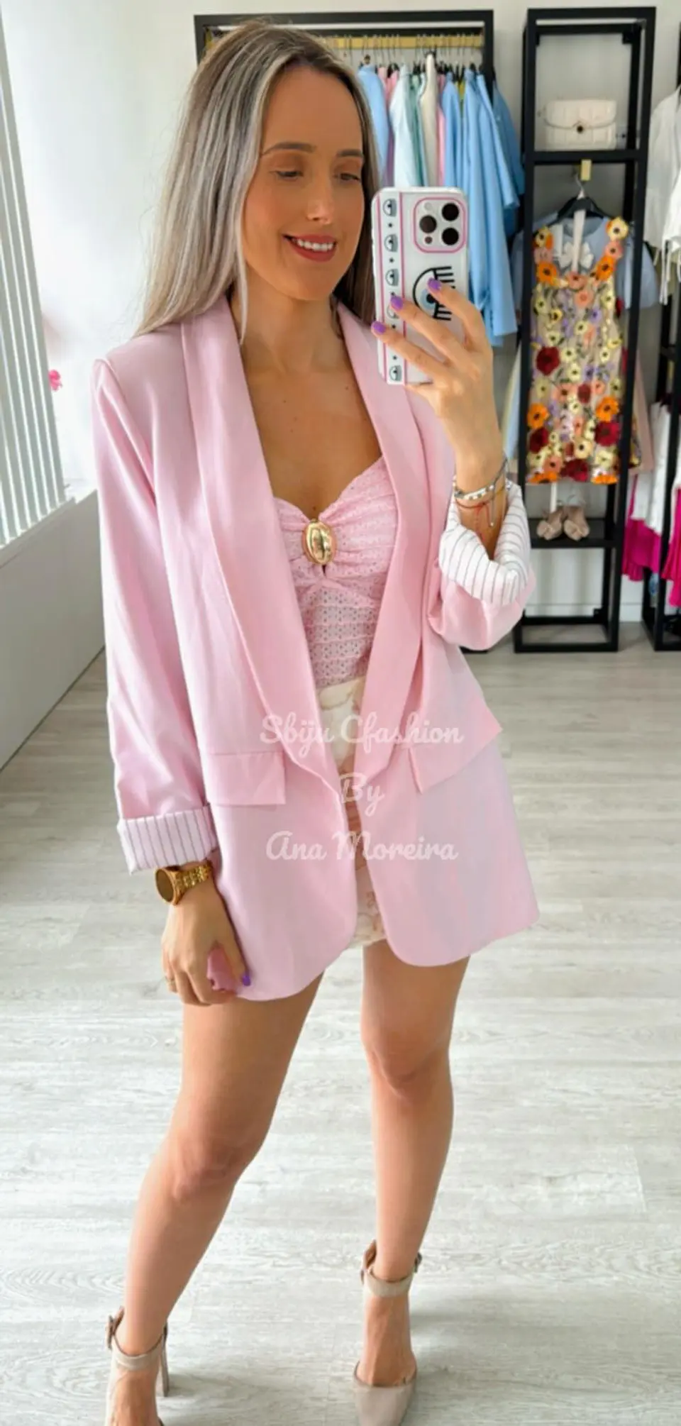 Saia Calção com Detalhes em Rosa 9