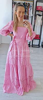 Vestido Comprido com Detalhes em Renda - Thumbnail 3