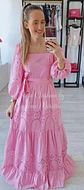 Vestido Comprido com Detalhes em Renda - Thumbnail 1