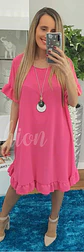 Vestido com Detalhe de Folho na Parte Inferior e Manga - thumbnail 1