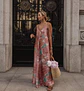 Vestido comprido estampado, de corte largo e cruzado nas costas - Vorschaubild 1