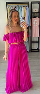 Conjunto de top e calça plissada - Thumbnail 10