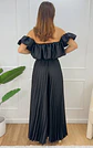 Conjunto de top e calça plissada - Thumbnail 4