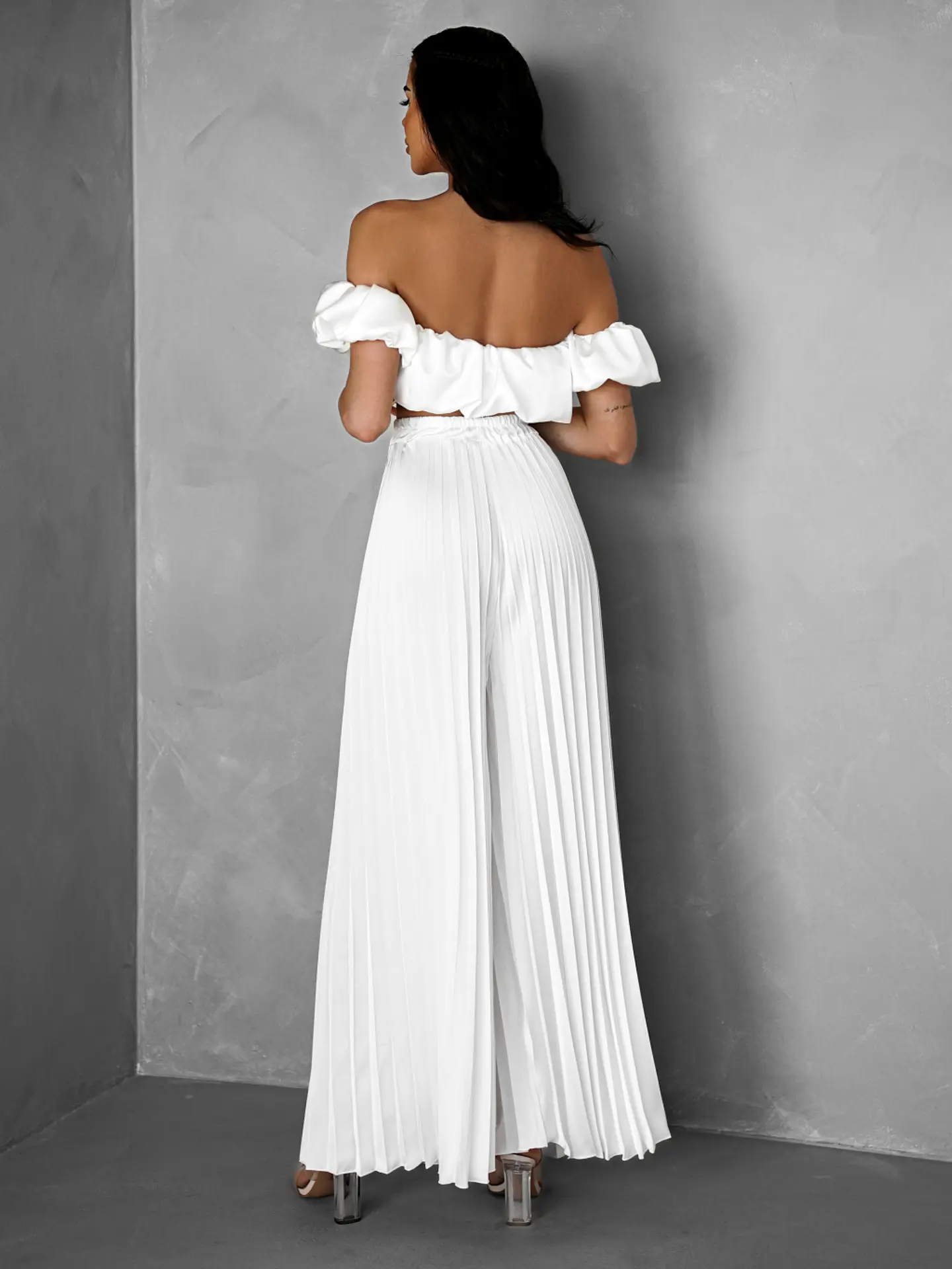 Conjunto de top e calça plissada 7