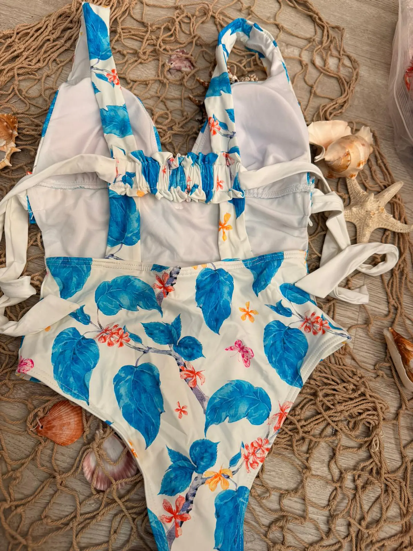 Fato de Banho Estampado Azul com Copa 4