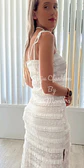 Vestido branco em tecido com textura - Vorschaubild 6