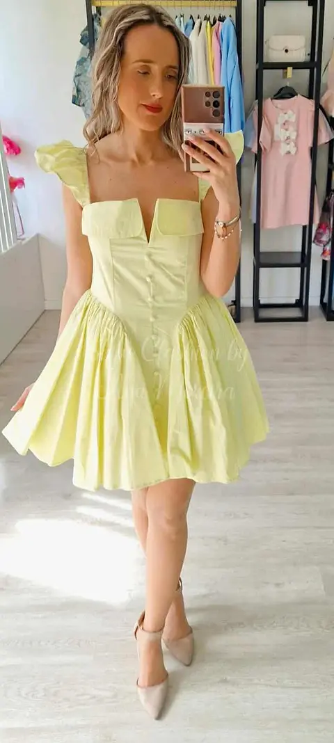 Vestido amarelo F&P