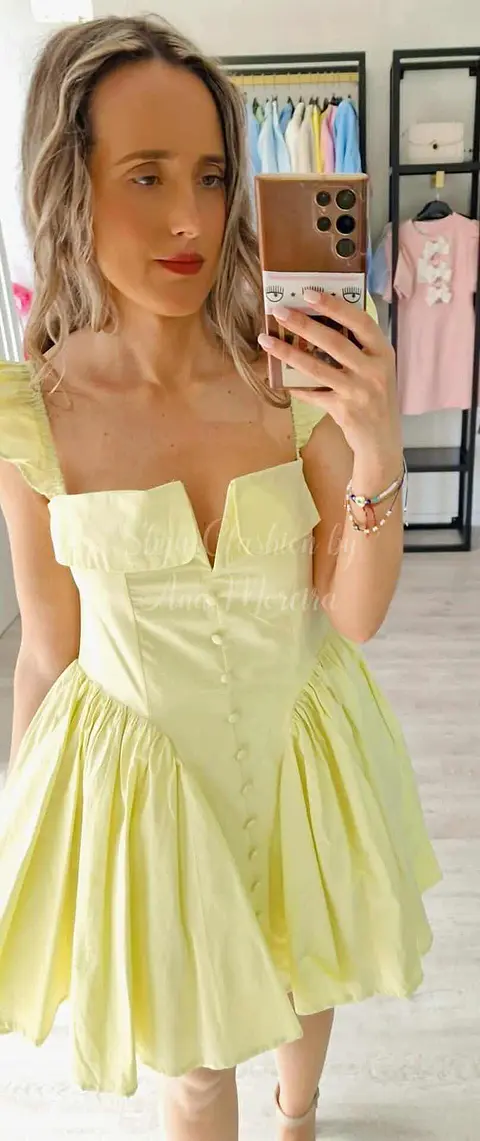Vestido amarelo F&P