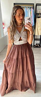 Vestido em linho com corpete em corda - thumbnail 8