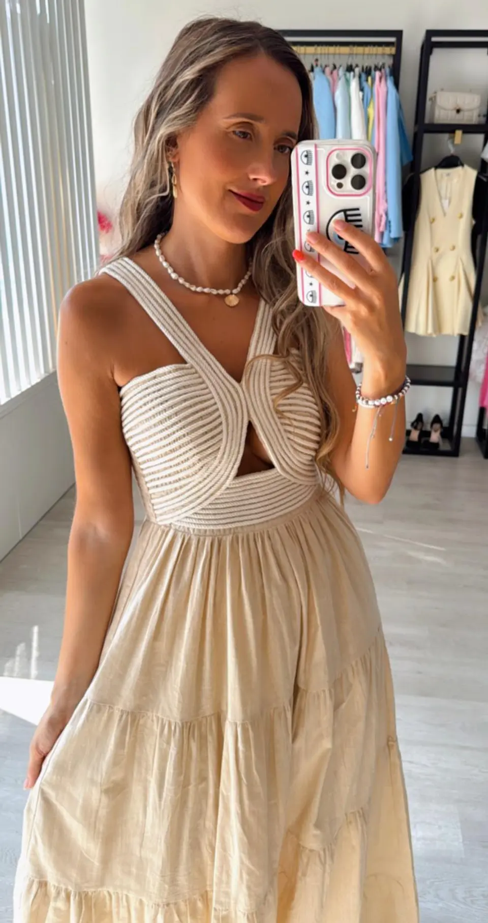 Vestido em linho com corpete em corda 3
