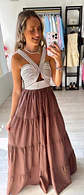 Vestido em linho com corpete em corda - thumbnail 10