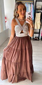 Vestido em linho com corpete em corda - thumbnail 12