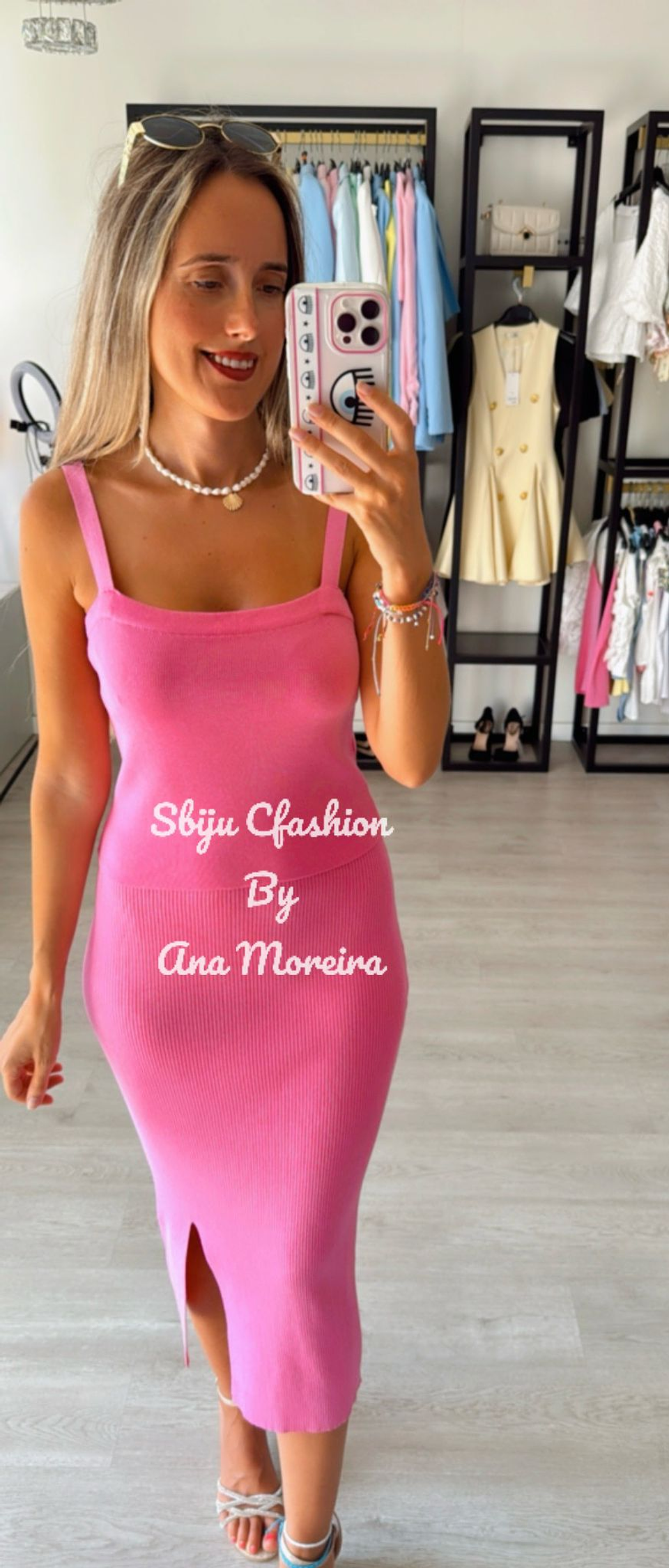 Conjunto de 3 Peças em Malha – Saia Midi, Top e Casaco 6