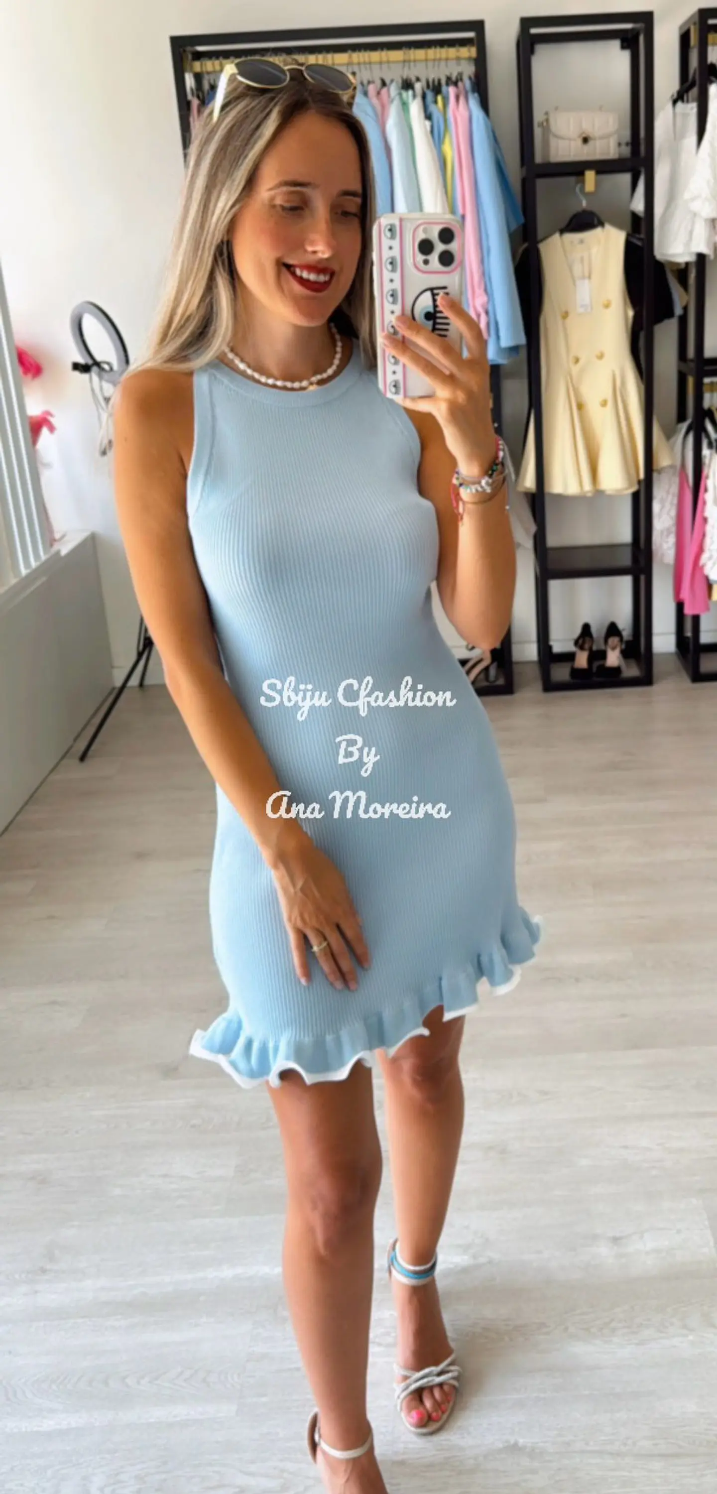 Vestido de Malha com Bainha Ruffle 3