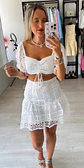 Conjunto em renda: saia e top - vignette 6