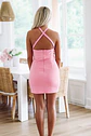 Vestido rosa com flor no peito - Thumbnail 2