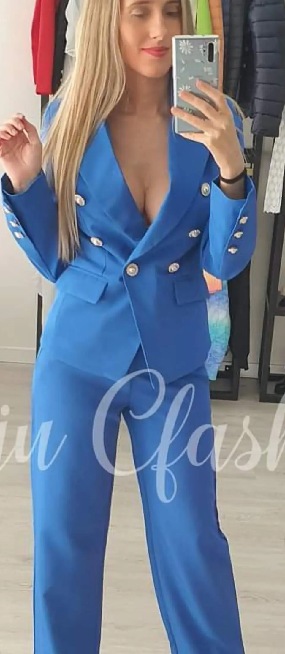 Fato com botões em pérolas com brilhos 2