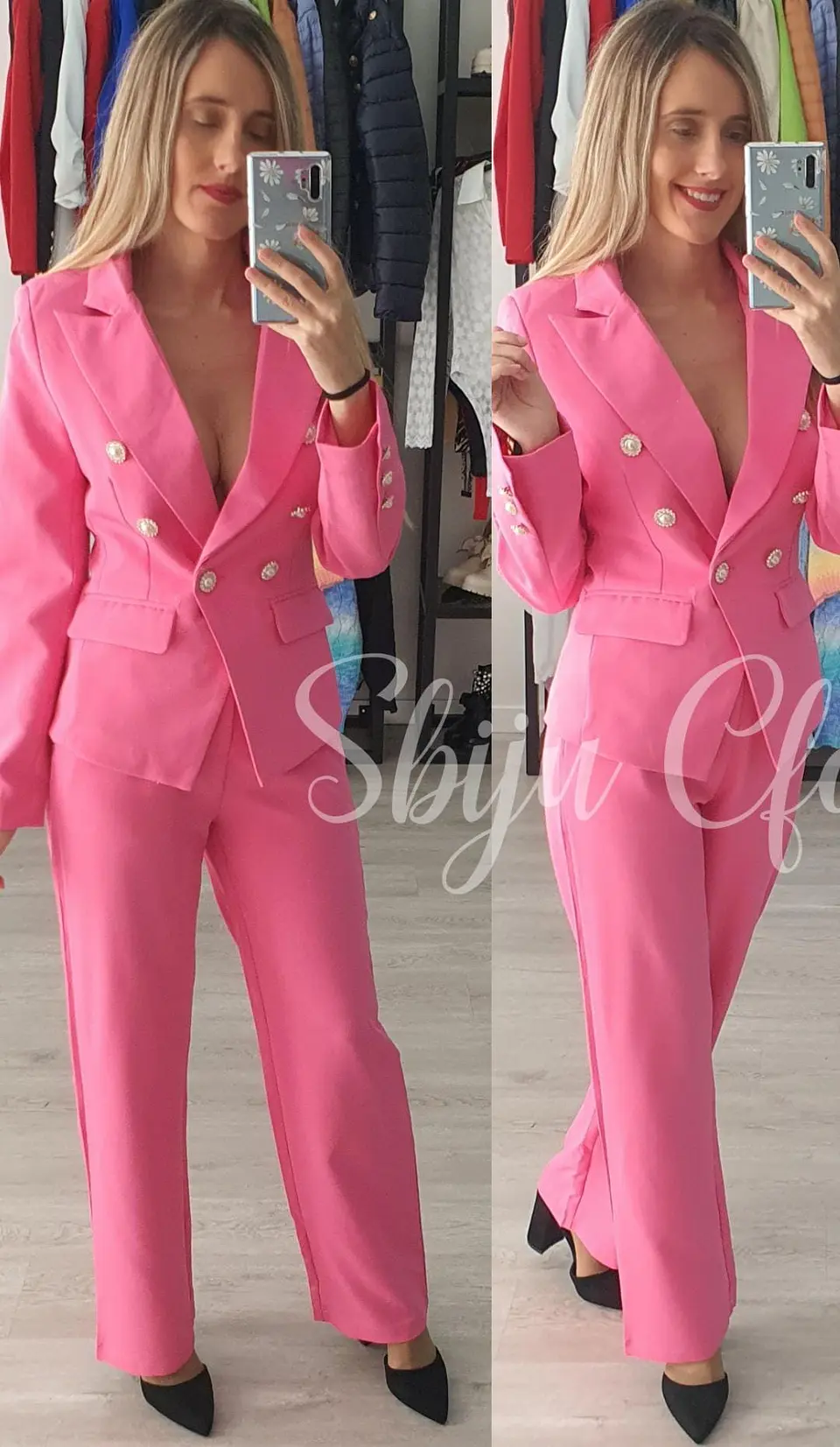 Fato com botões em pérolas com brilhos 4