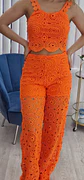 Conjunto Top e Calça em Croché - Tamanho M - Thumbnail 4