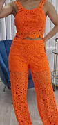 Conjunto Top e Calça em Croché - Tamanho M - Thumbnail 6