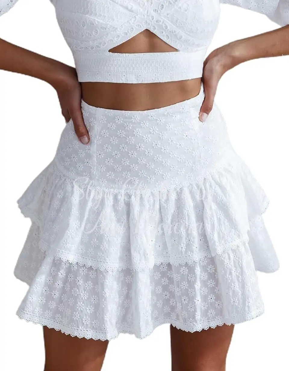 Conjunto em bordado inglês 7