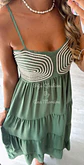 Vestido comprido com detalhe em corda no peito - Thumbnail 8