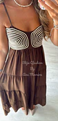 Vestido comprido com detalhe em corda no peito - Thumbnail 12