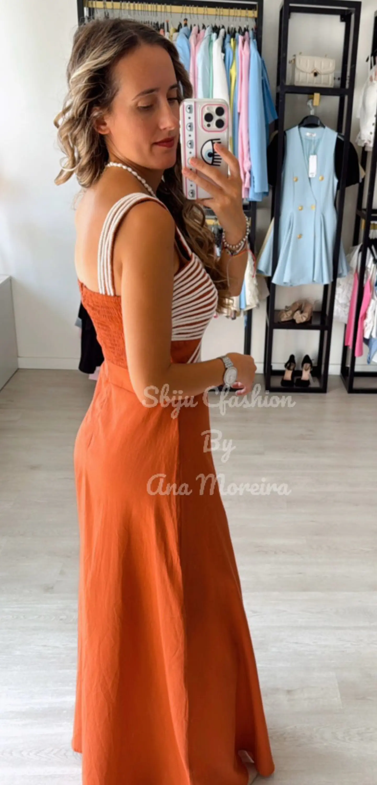 Vestido em linho com detalhes em corda 9