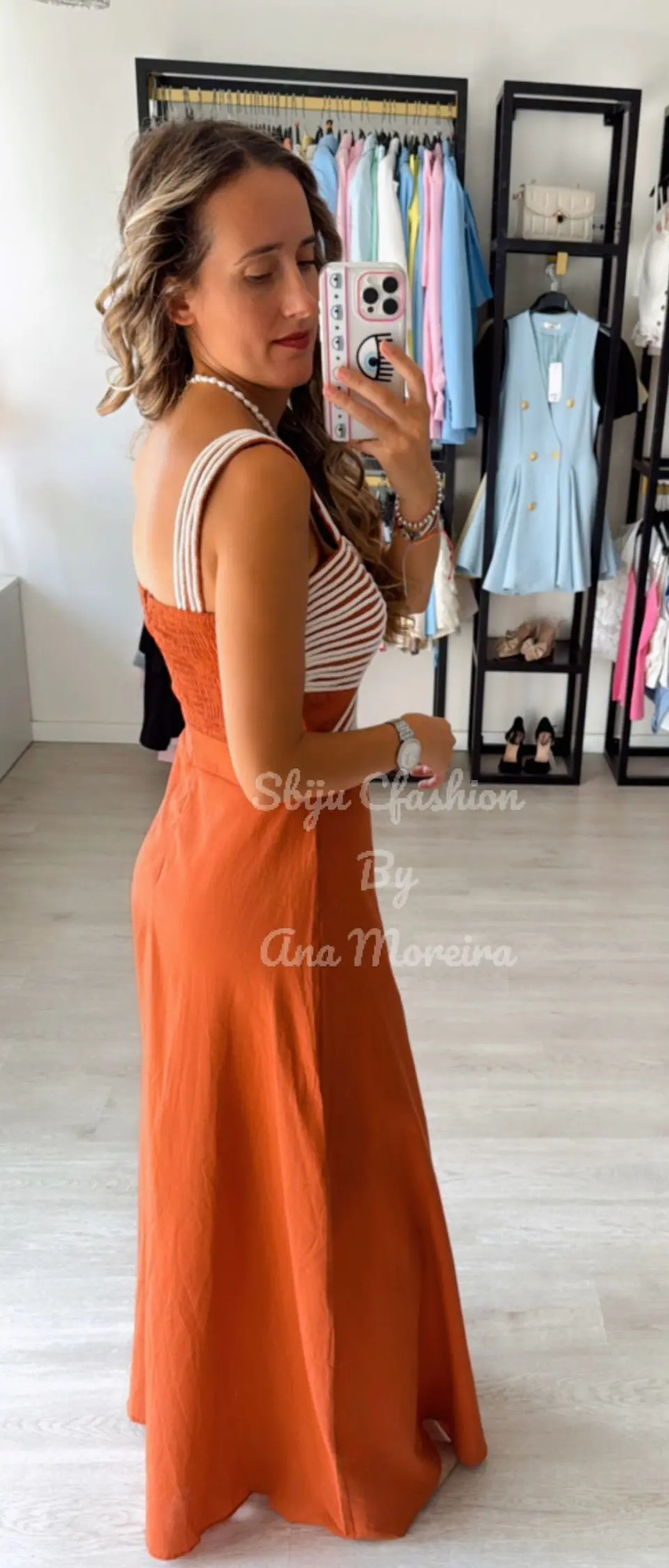 Vestido em linho com detalhes em corda 9