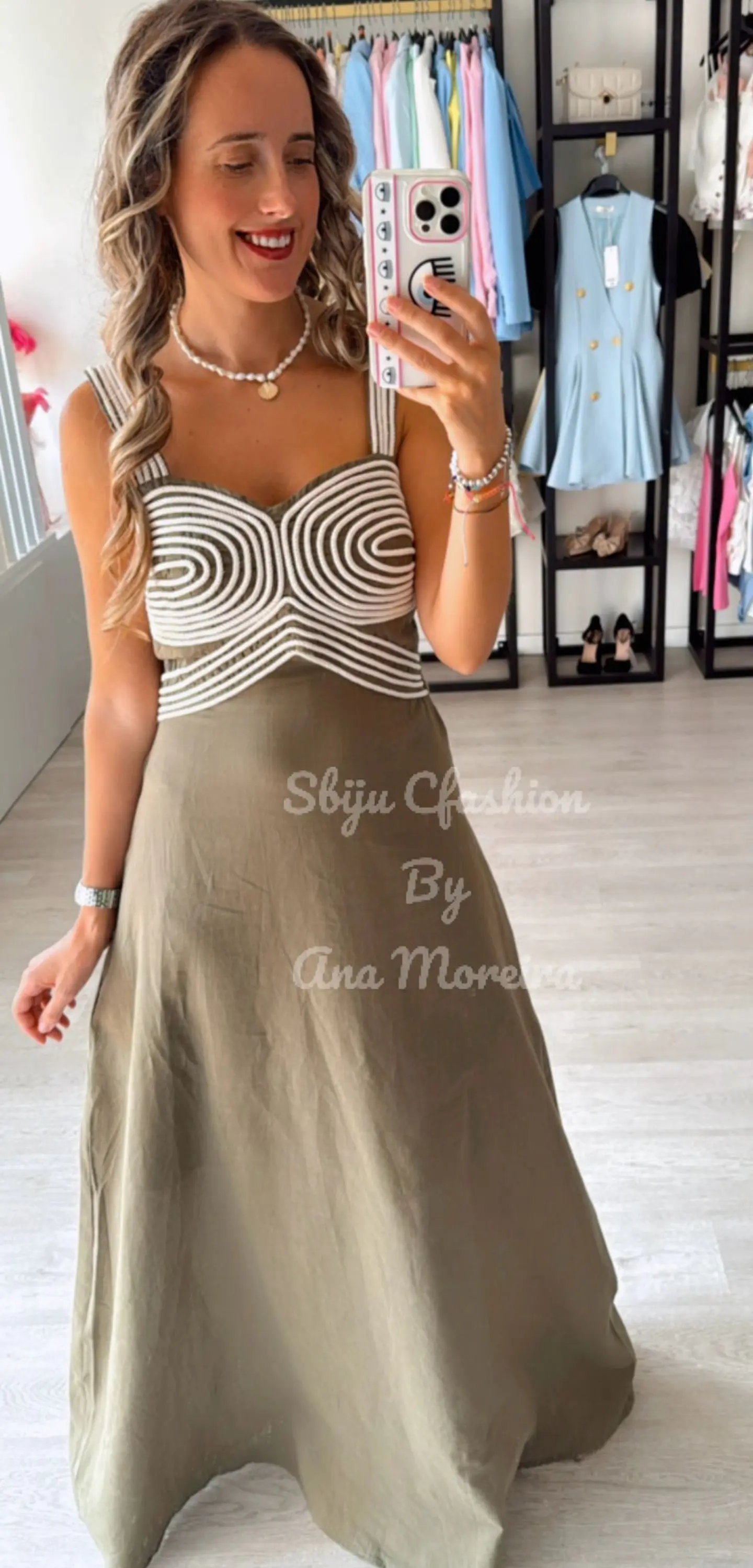 Vestido em linho com detalhes em corda 3