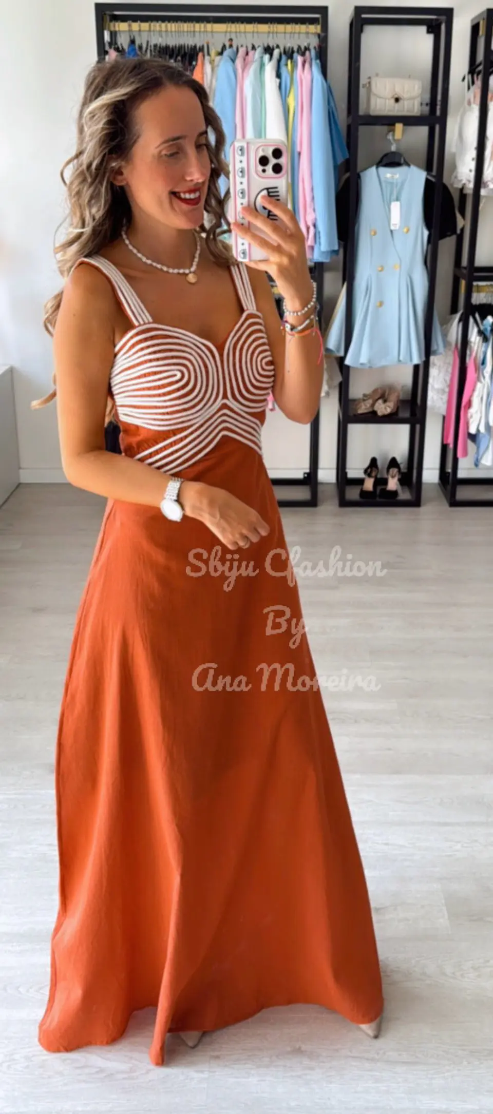 Vestido em linho com detalhes em corda 15
