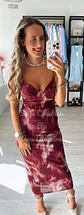 Vestido midi justo de alça estampado - Thumbnail 13