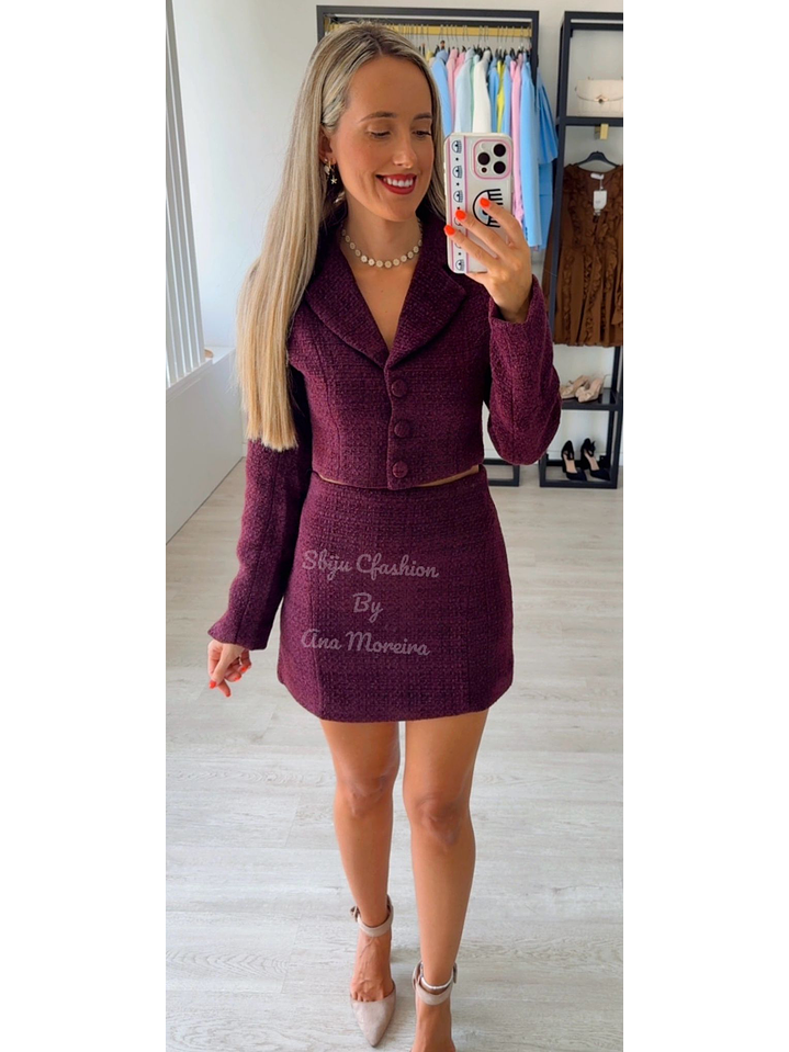 Conjunto Blazer e Saia em Fazenda 21