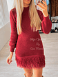 Vestido de Tricot com Franjas e Manga Comprida - thumbnail 1