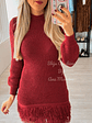 Vestido de Tricot com Franjas e Manga Comprida - thumbnail 10