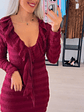 Vestido em Malha Canelada com Efeito Frisado - Thumbnail 13