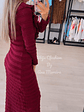 Vestido em Malha Canelada com Efeito Frisado - Thumbnail 11