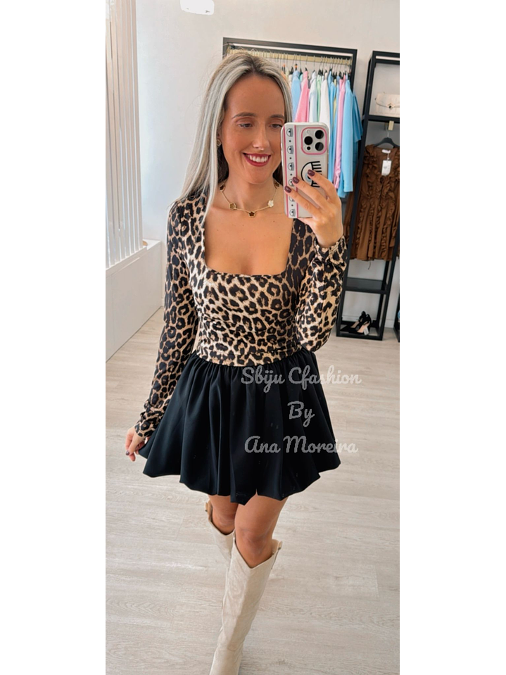 Vestido Balonê com Padrão 1