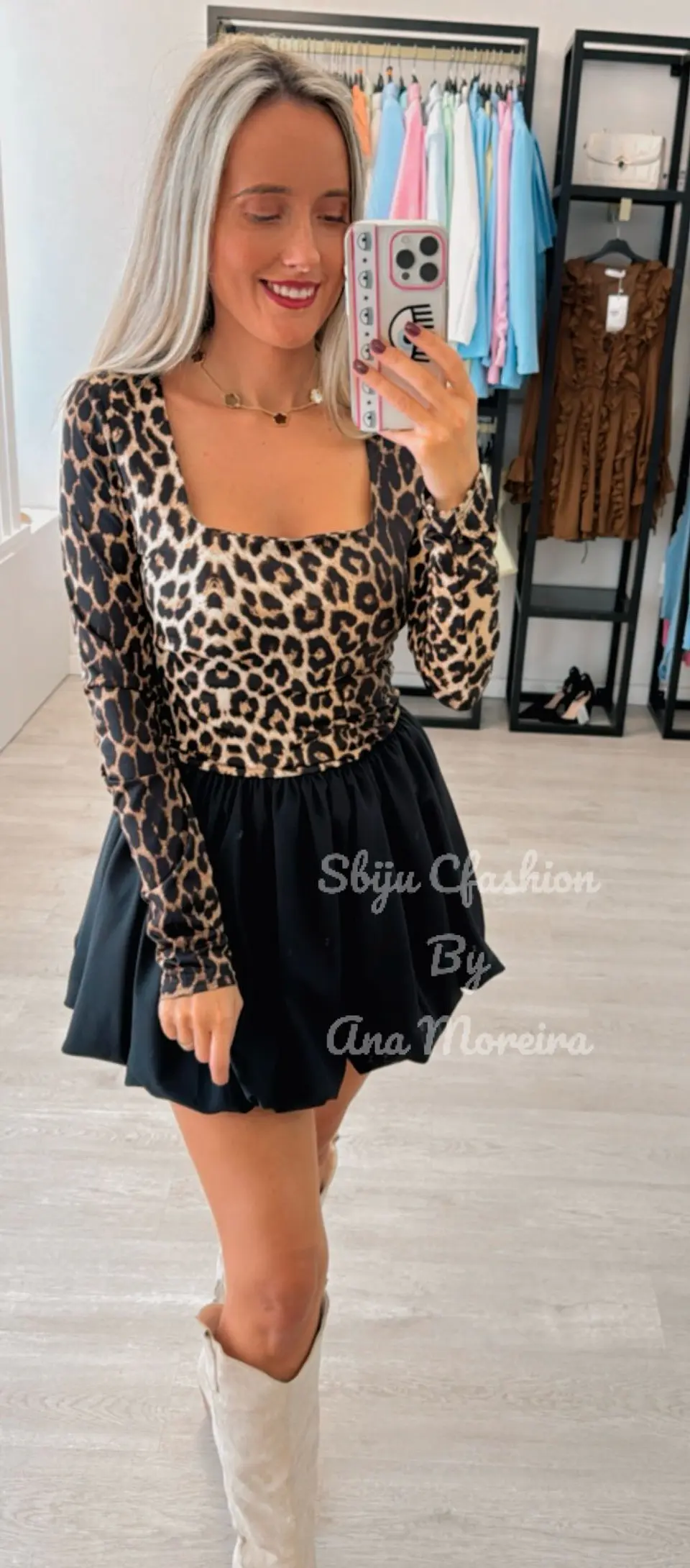 Vestido Balonê com Padrão 8