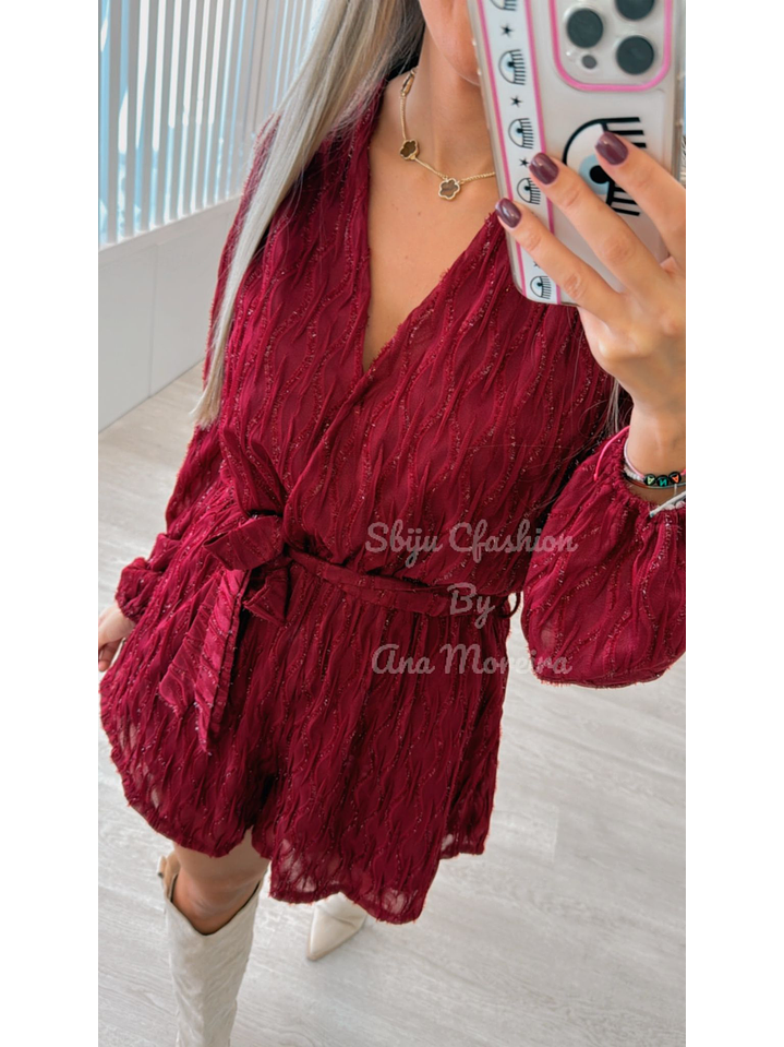 Macacão de Calção com Tecido Brilhante 6