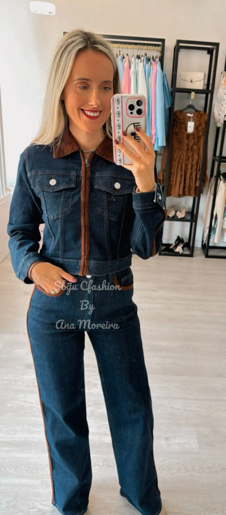 Conjunto em Ganga Queen Hearts com Detalhes Castanhos 2