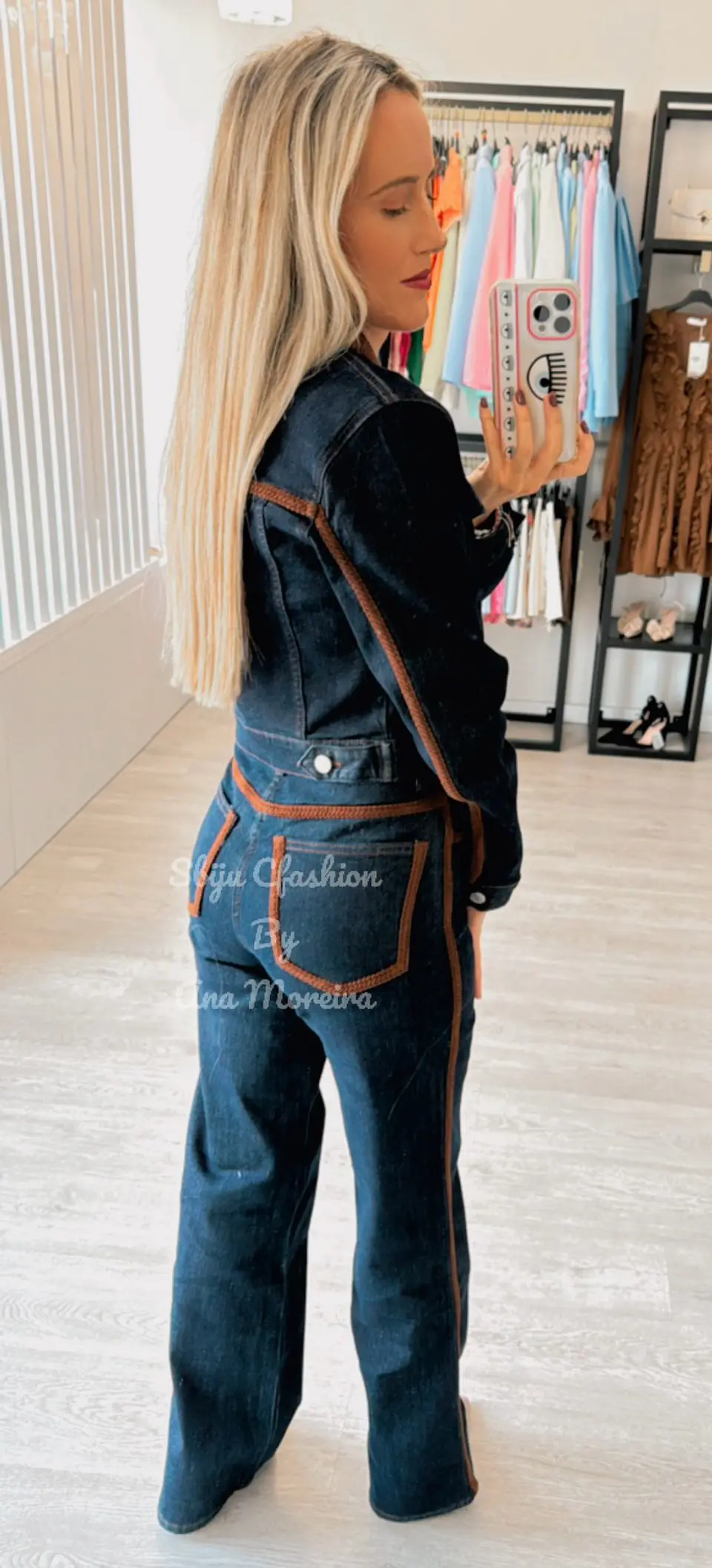 Conjunto em Ganga Queen Hearts com Detalhes Castanhos 5