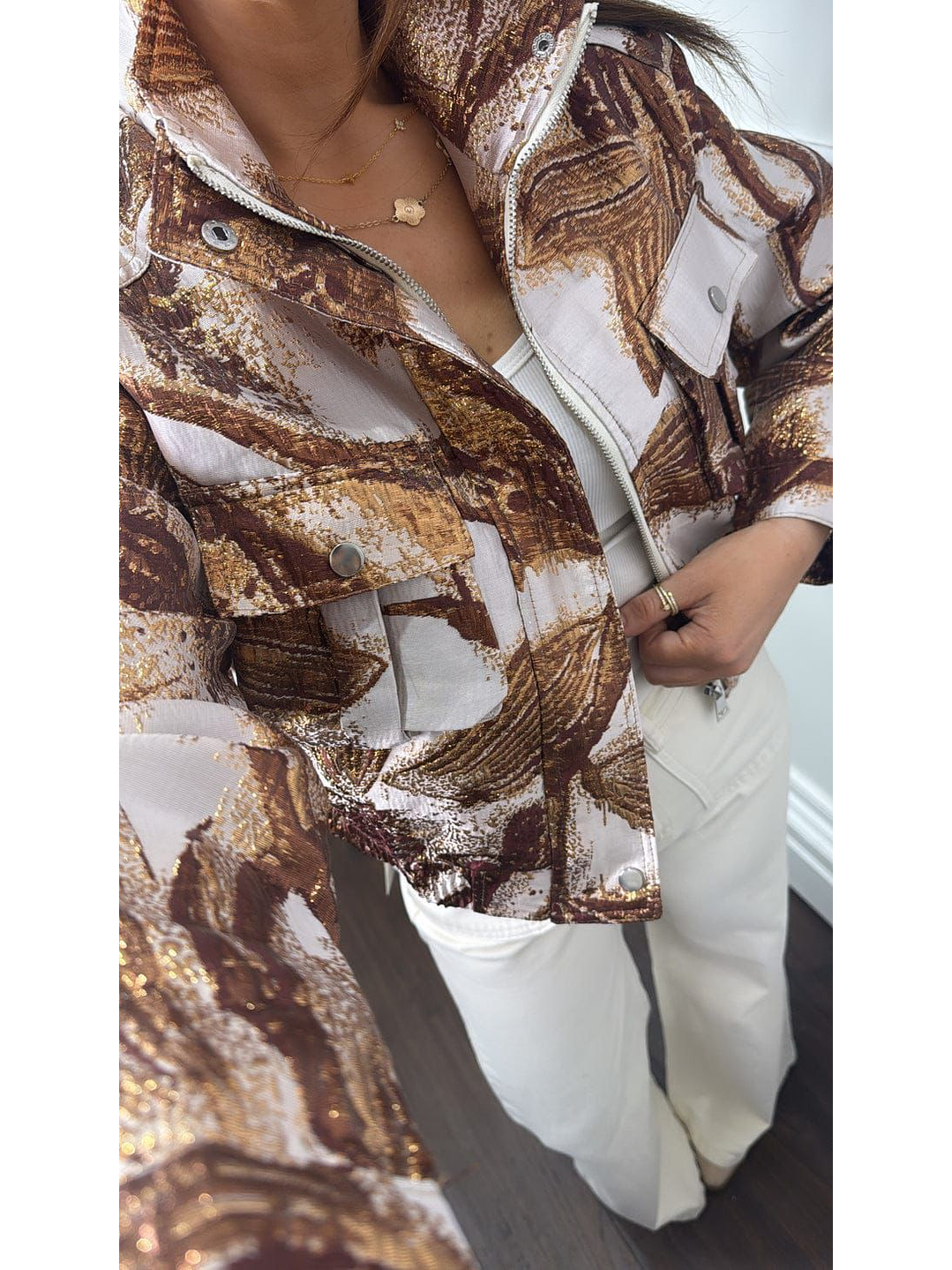 Casaca com Detalhes Brilhantes 9