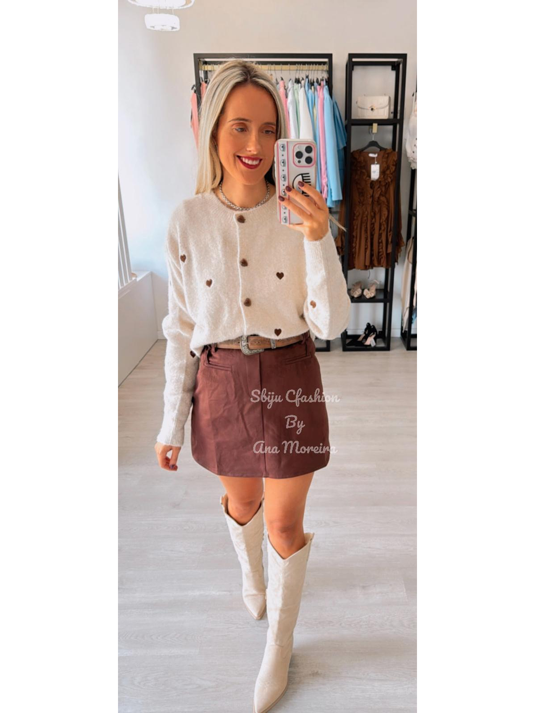 Casaco em Malha com Detalhe de Corações 2