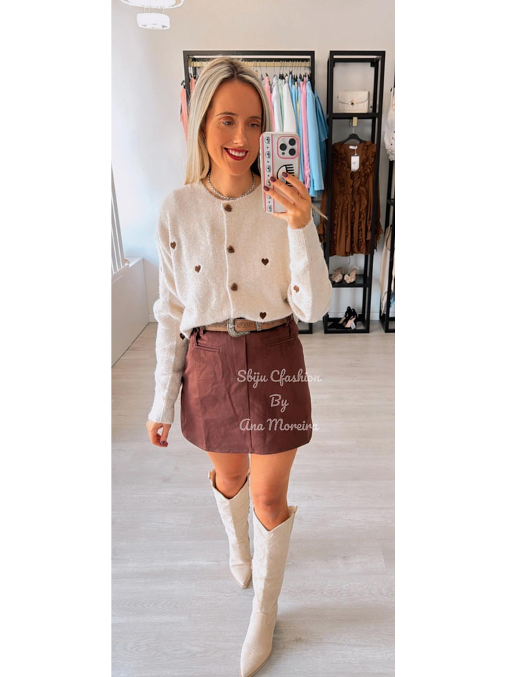 Casaco em Malha com Detalhe de Corações 2