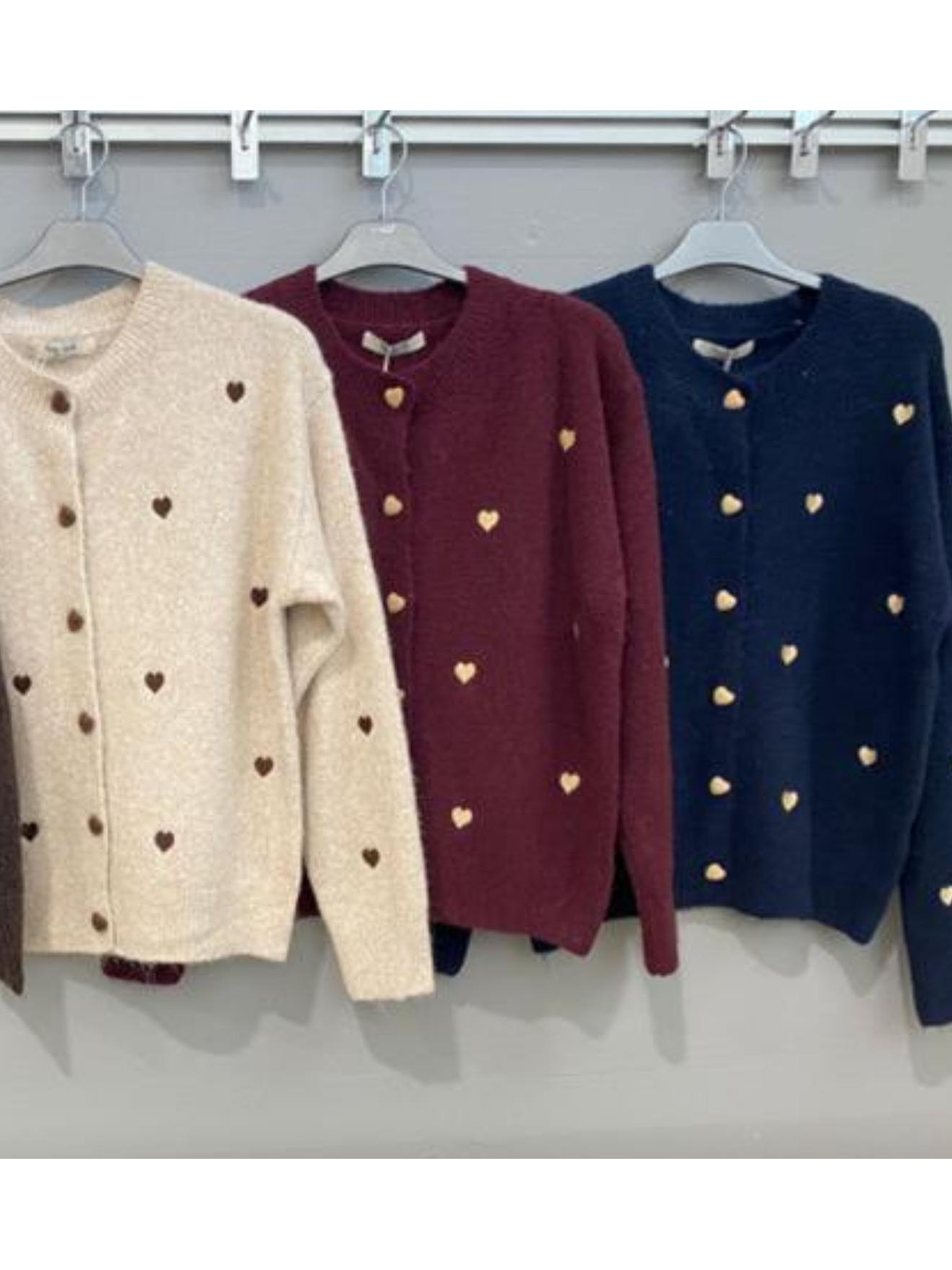 Casaco em Malha com Detalhe de Corações 6